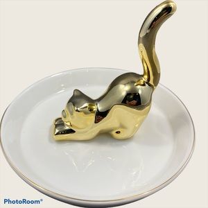 Cat themed coin and keys tray